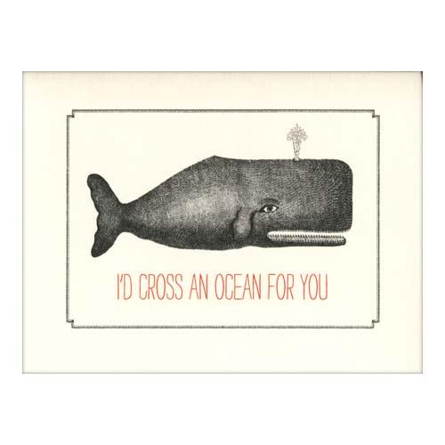 Valentine's Day Card: I'd Cross the Ocean
