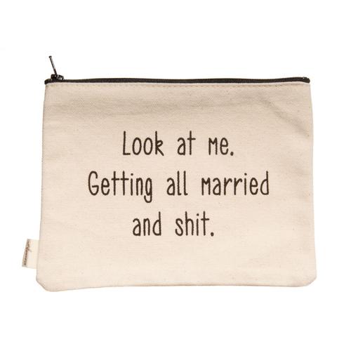 Zipper Pouch: Married and Shit