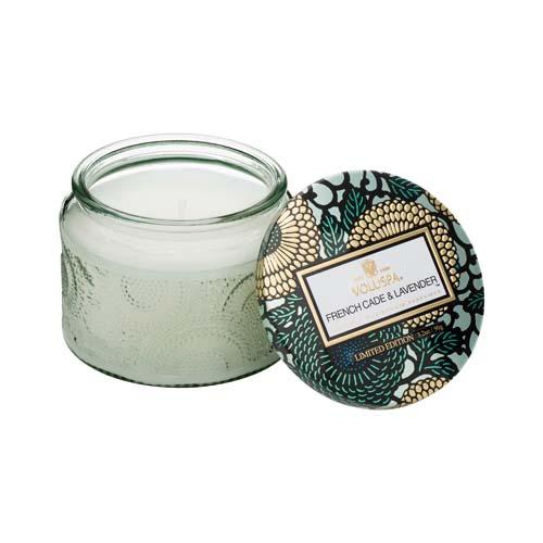  Embossed Jar Candle : Petite/French Lavender