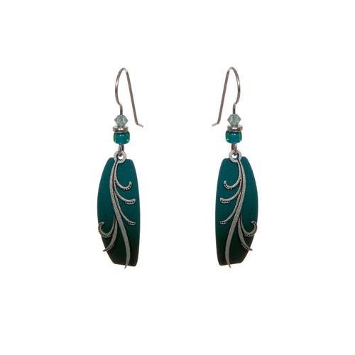 Tendril Drop Earrings: Turquoise