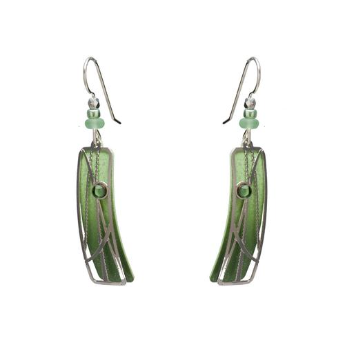 Reed Earrings: Green
