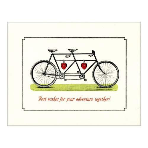 Wedding Card: Tandem Bicycle
