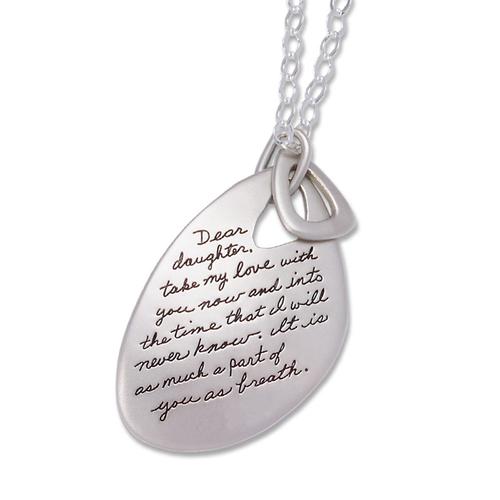 Dear Daughter Quote Necklace