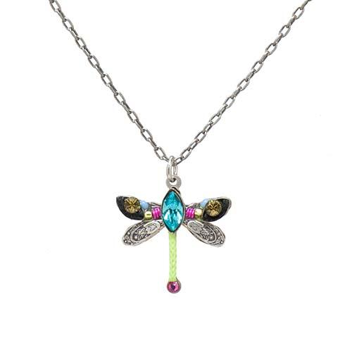  Petite Dragonfly Mosaic Necklace : Multi