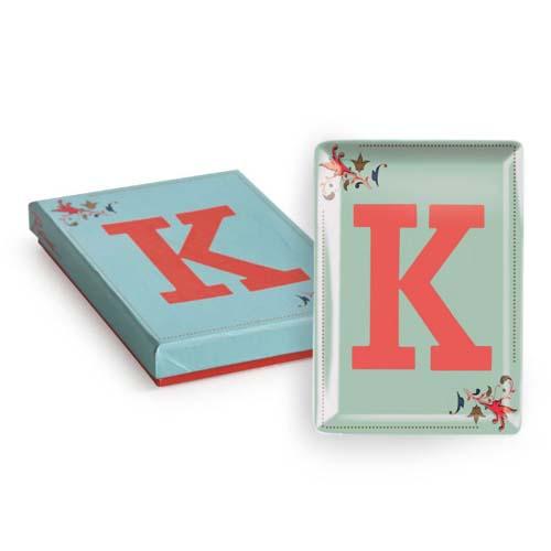 Letter K Porcelain Tray