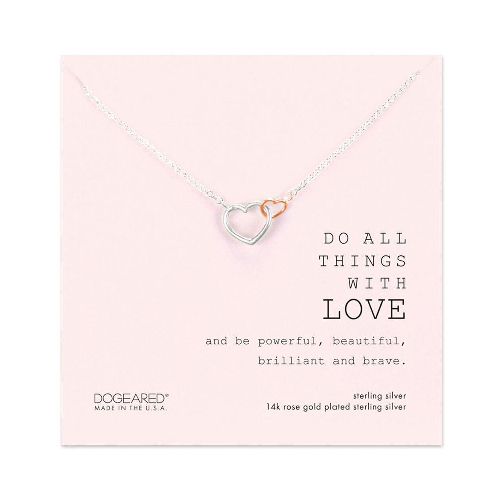  Do All Things With Love Necklace : Silver/Rose
