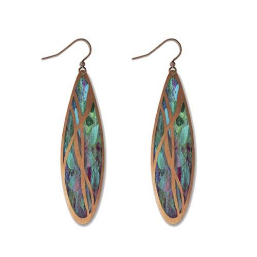 Giclée Earrings: Oval Copper Turquoise