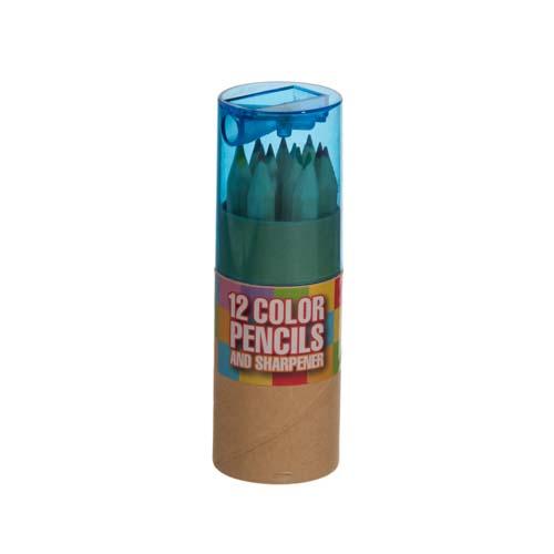 Mini Color Pencil Set w/Sharpener: Blue