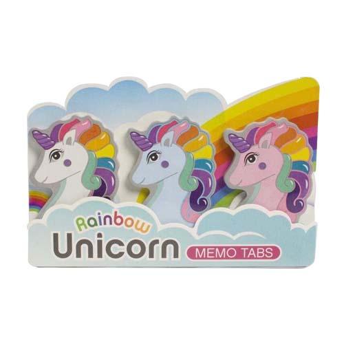 Memo Tab Set: Rainbow Unicorn