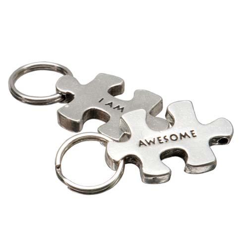  Affirmation Puzzle Keychain : Awesome