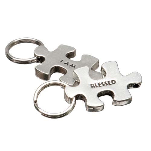 Affirmation Puzzle Keychain: Blessed