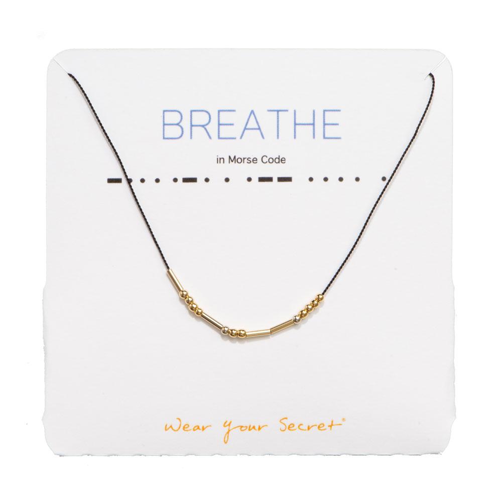  Morse Code Necklace : Breathe