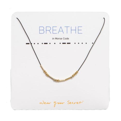 Morse Code Necklace: Breathe