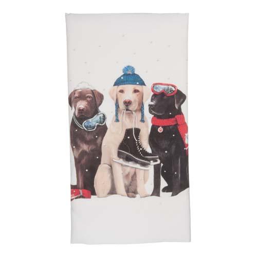 Flour Sack Towel: Dog Friends Winter