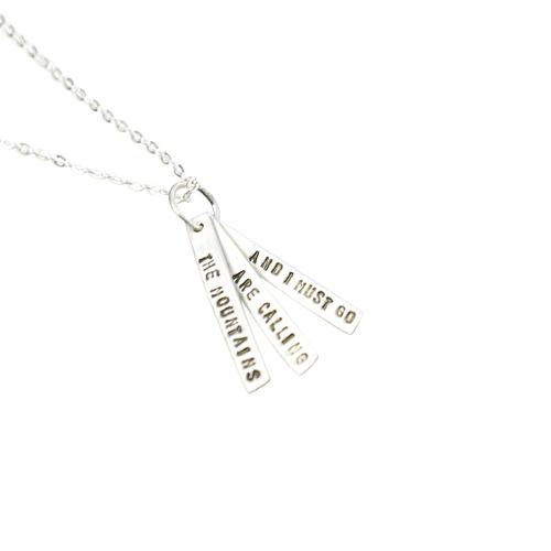 Quote Necklace: The Mountains