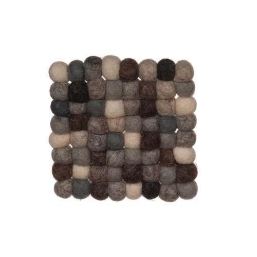 Felted Wool Coaster: Square/Gray