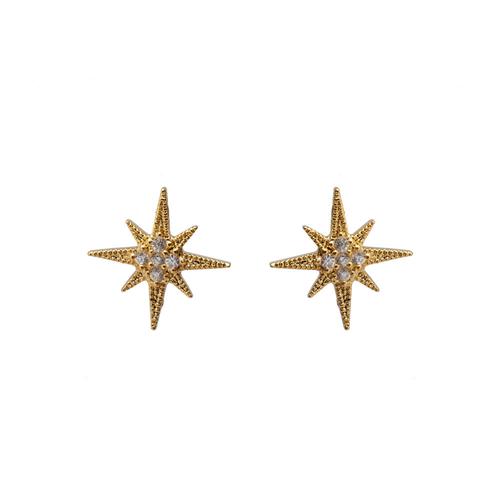 Gold Starburst Earring