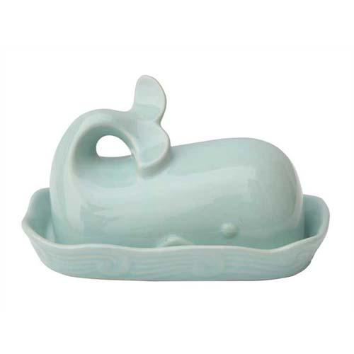 Whale Stoneware Butter Dish