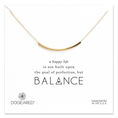 Balance Tube Necklace: Gold