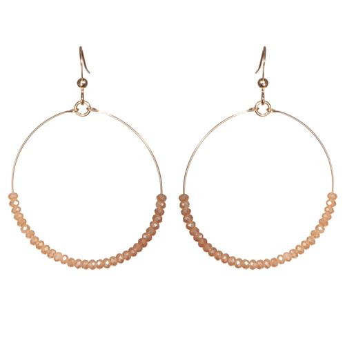 Circle Earrings: Peach
