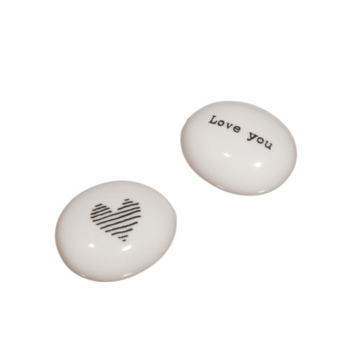 Porcelain Pebbles: Love You