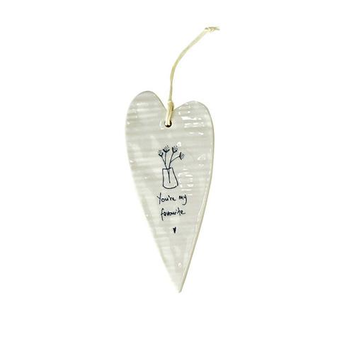 Wobbly Long Heart Hang Tag: My Favourite
