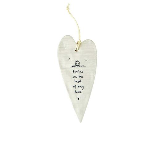 Wobbly Long Heart Hang Tag: Families Are