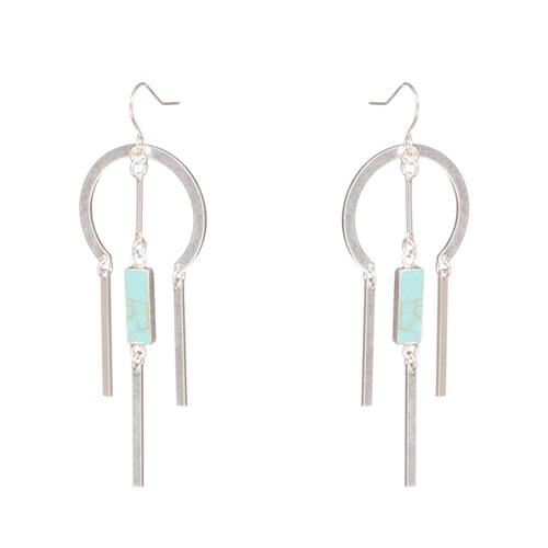 Dream Catcher Earring: Turquoise/Silver