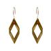  Open Brass Diamond Earrings