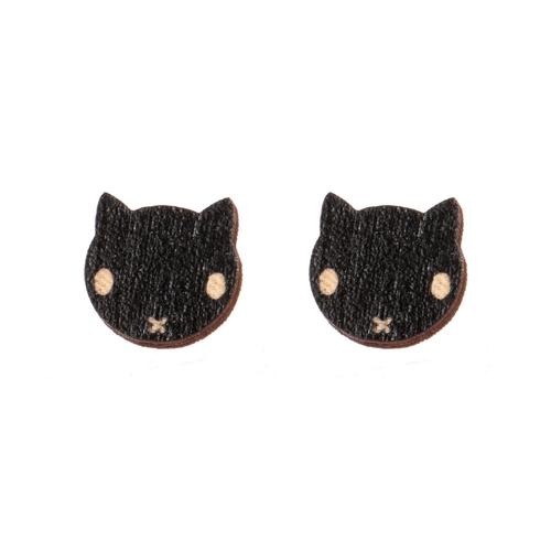 Cat Earrings: Black