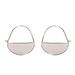  Stone Prism Hoop Earrings : Rose Quartz/Silver