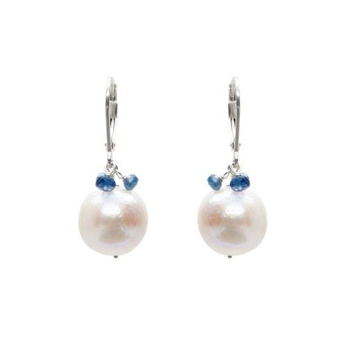 White Freshwater Pearl Cluster Earrings