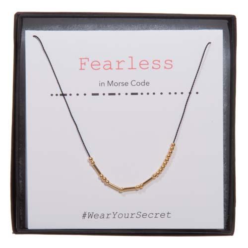 Morse Code Necklace: Fearless