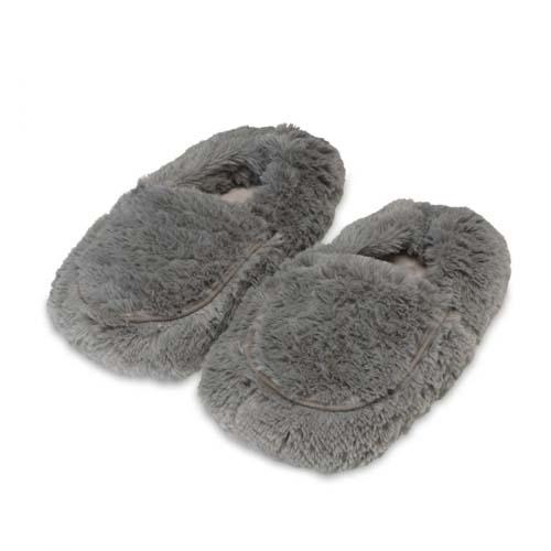 Warmies Plush Slippers: Gray