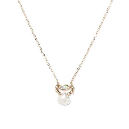 Amara Necklace: Opal/White Sapphire