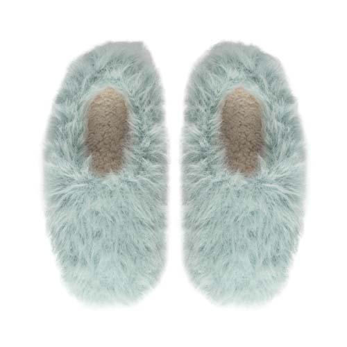 Fur Slippers : Stone Blue