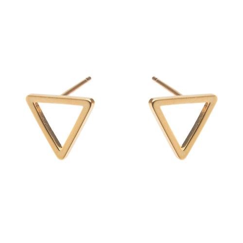 Triangle Earrings: Gold