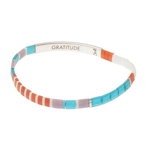 Miyuki Bracelet: Gratitude/Silver