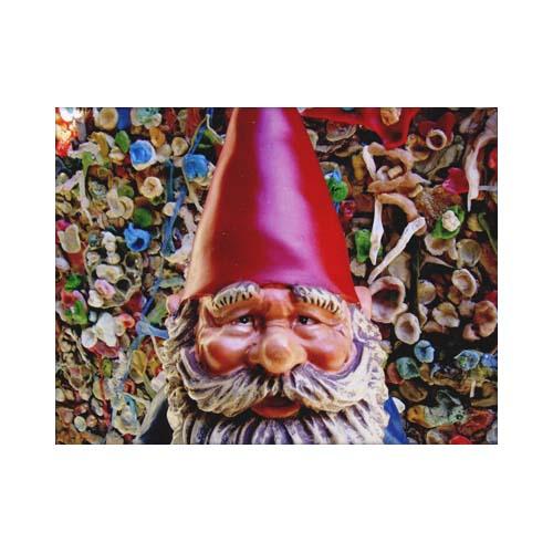 Gnome Seattle Postcard: Gum Wall