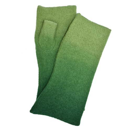 Gayle Fingerless Gloves: Green Ombré
