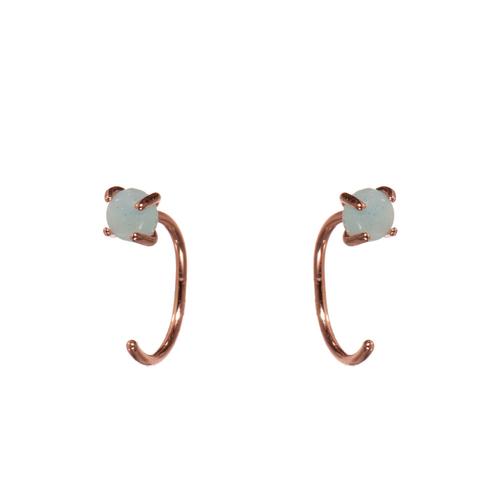 Huggies Earrings: Amazonite