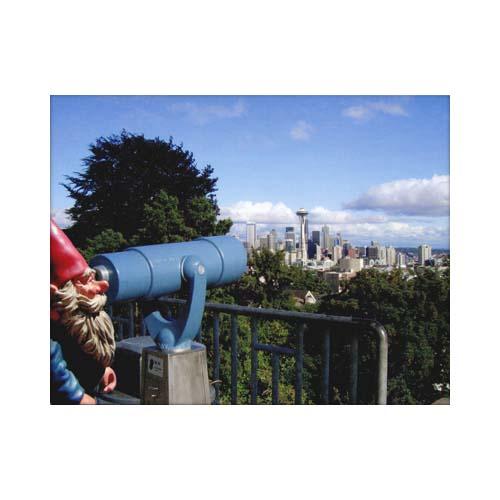 Gnome Seattle Postcard: Kerry Park