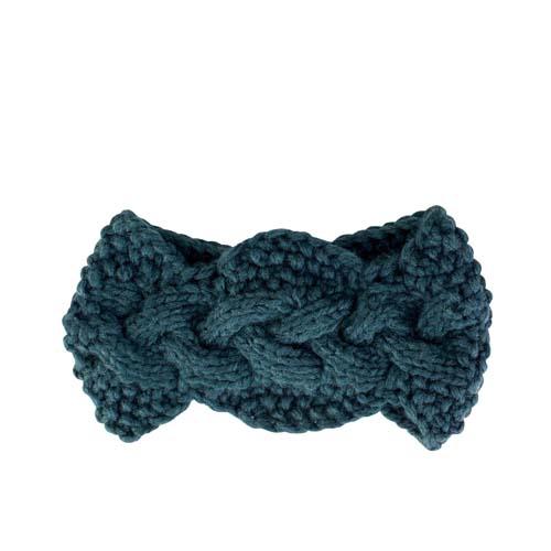Cable Knit Headband: Green