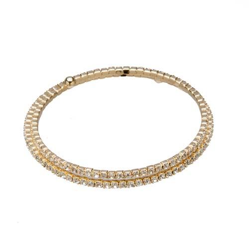 Pave Wrap Bracelet: Gold