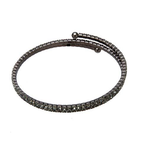 Pave Wrap Bracelet: Gunmetal