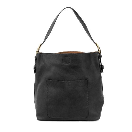 Handle Hobo Handbag: Black/Cedar