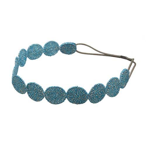 Sparkle Wheel Headband- Blue