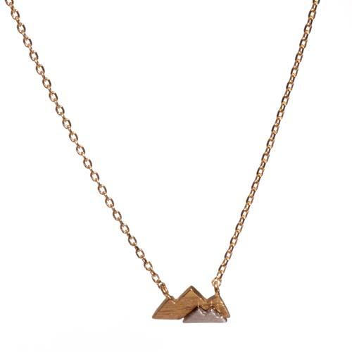 Dainty Mountains Necklace: Gold/Silver