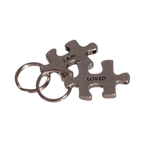 Affirmation Puzzle Keychain: Loved
