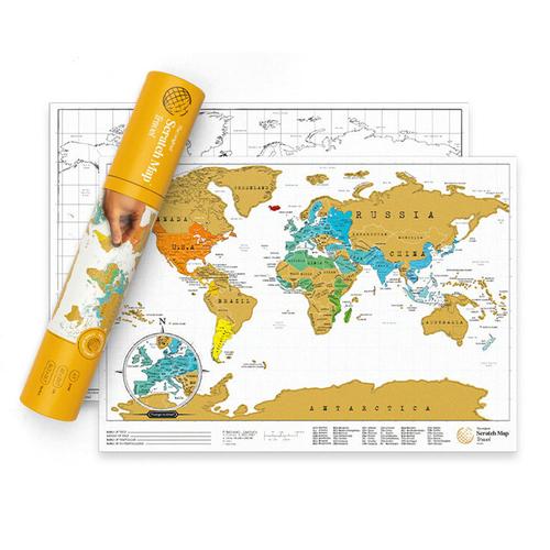 Scratch Map Personalized World Map Poster